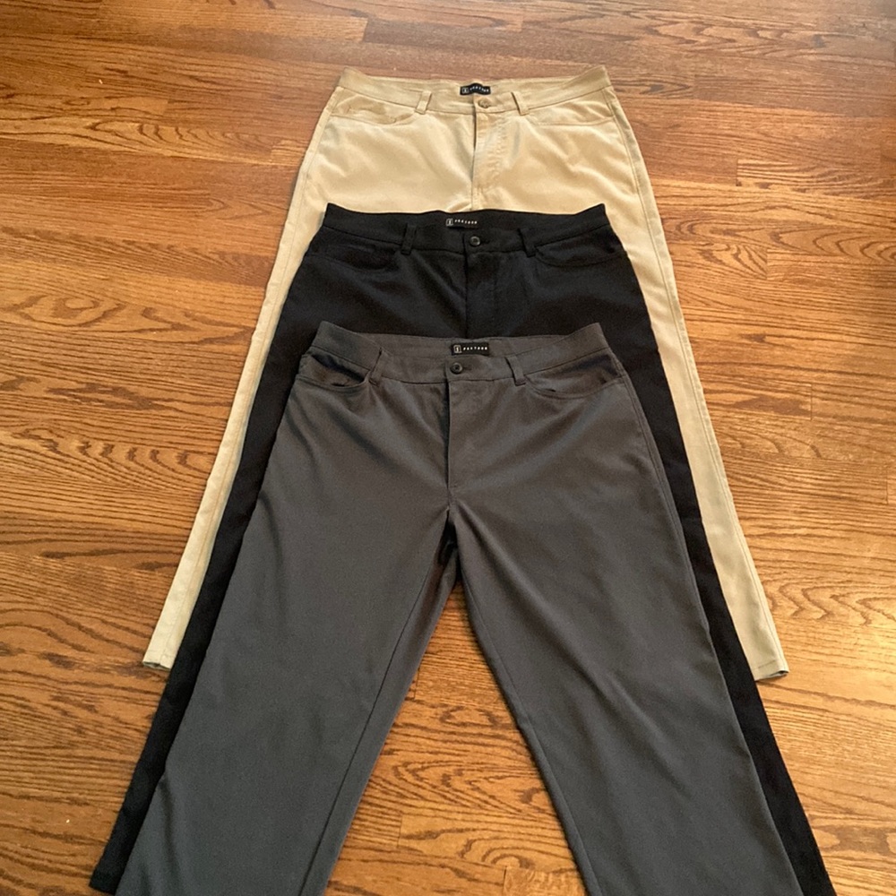 3 pairs of PGA 5 pocket microfiber golf pants
